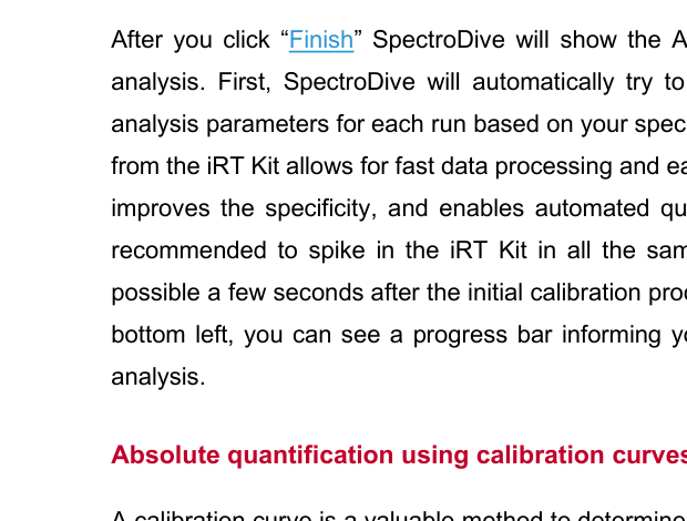 Calibration curve workflow