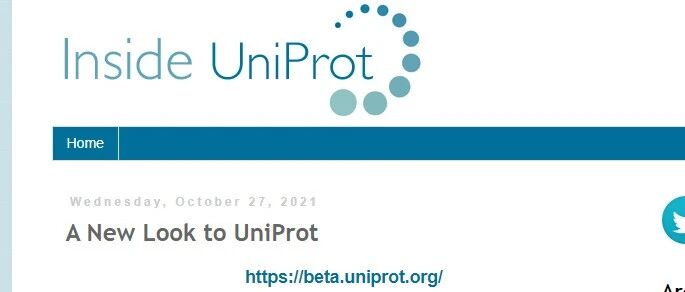 Uniprot全新改版网站上线，新界面、新功能